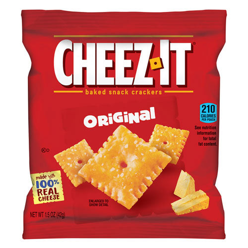 Cheez-It Crackers, 1.5 oz Single-Serving Snack Pack, 8/Box-(KEB12233)