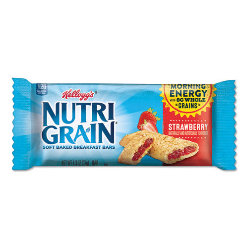 Nutri-Grain Soft Baked Breakfast Bars, Strawberry, Indv Wrapped 1.3 oz Bar, 16/Box-(KEB35945)