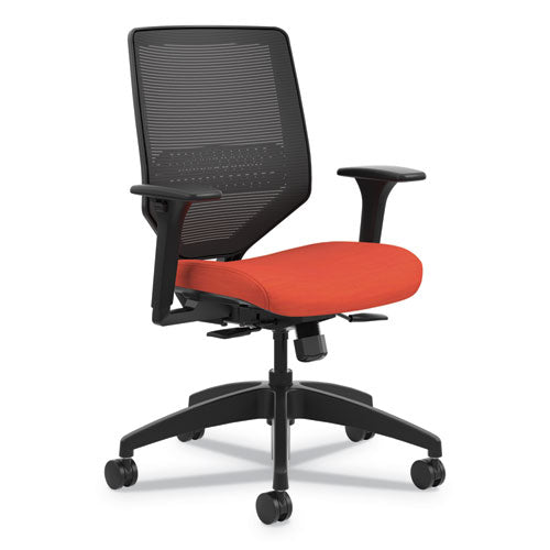 Solve Series Mesh Back Task Chair, Supports Up to 300 lb, 16" to 22" Seat Height, Bittersweet Seat, Black Back/Base-(HONSVM1ALC46TK)