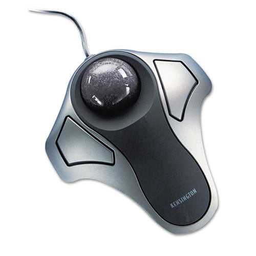 Orbit Optical Trackball Mouse, USB 2.0, Left/Right Hand Use, Black/Silver-(KMW64327)