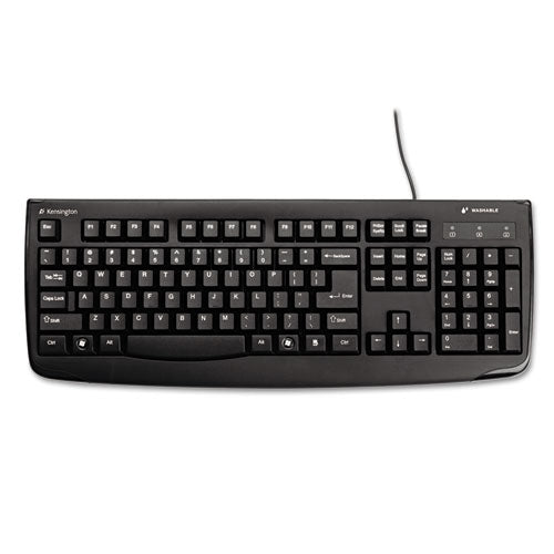 Pro Fit USB Washable Keyboard, 104 Keys, Black-(KMW64407)