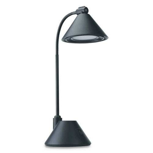 LED Task Lamp, 5.38w x 9.88d x 17h, Black-(ALELED931B)