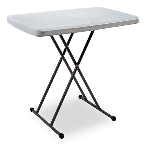 IndestrucTable Classic Personal Folding Table, 30w x 20d x 25 to 28h, Charcoal-(ICE65491)