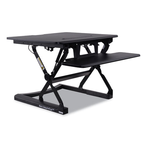 AdaptivErgo Two-Tier Sit-Stand Lifting Workstation, 26.75" x 31" x 5.88" to 19.63", Black-(ALEAEWR1B)