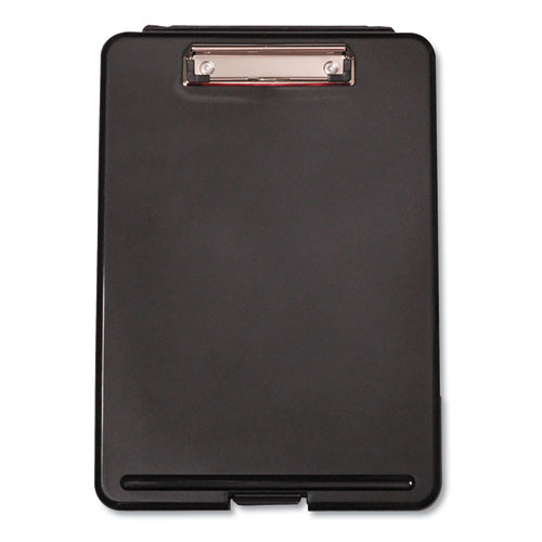 Storage Clipboard, 0.5" Clip Capacity, Holds 8.5 x 11 Sheets, Black-(UNV40318)