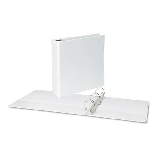 Slant D-Ring View Binder, 3 Rings, 2" Capacity, 11 x 8.5, White-(UNV20746)