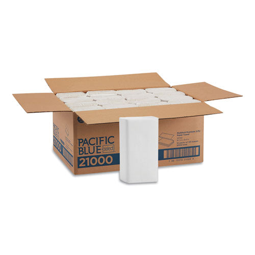 Blue Select Multi-Fold 2 Ply Paper Towel, 9.2 x 9.4, White, 125/Pack, 16 Packs/Carton-(GPC21000)