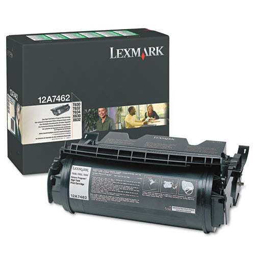 12A7462 Return Program High-Yield Toner, 21,000 Page-Yield, Black-(LEX12A7462)