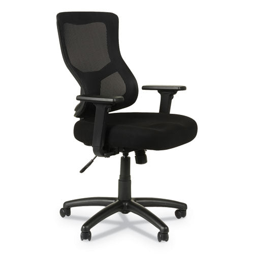 Alera Elusion II Series Mesh Mid-Back Synchro Seat Slide Chair, Supports Up to 275 lb, 17.51" to 21.06" Seat Height, Black-(ALEELT4214S)
