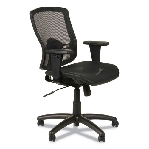 Alera Etros Series Suspension Mesh Mid-Back Synchro Tilt Chair, Supports Up to 275 lb, 15.74" to 19.68" Seat Height, Black-(ALEET4218)