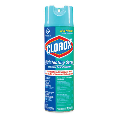 Disinfecting Spray, Fresh, 19 oz Aerosol Spray, 12/Carton-(CLO38504CT)