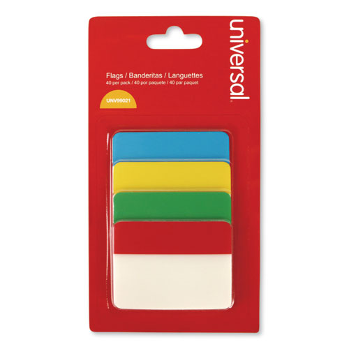 Self Stick Index Tab, 2", Assorted Colors, 40/Pack-(UNV99021)