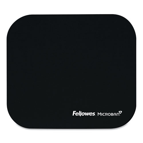 Mouse Pad with Microban Protection, 9 x 8, Black-(FEL5933901)