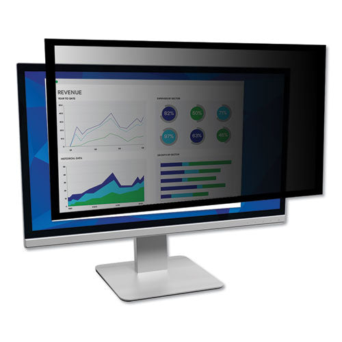 Framed Desktop Monitor Privacy Filter for 23" Widescreen Flat Panel Monitor, 16:9 Aspect Ratio-(MMMPF230W9F)