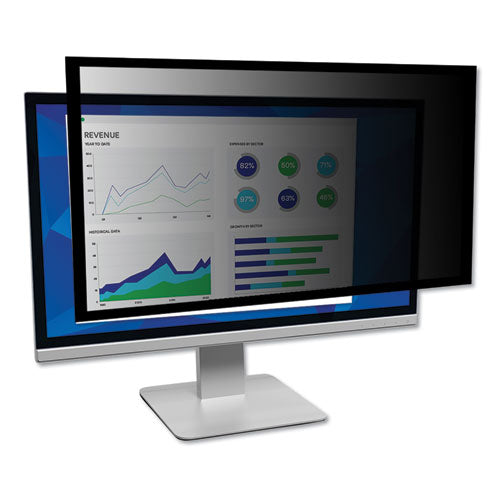 Framed Desktop Monitor Privacy Filter for 21.5" to 22" Widescreen Flat Panel Monitor, 16:9 Aspect Ratio-(MMMPF220W9F)