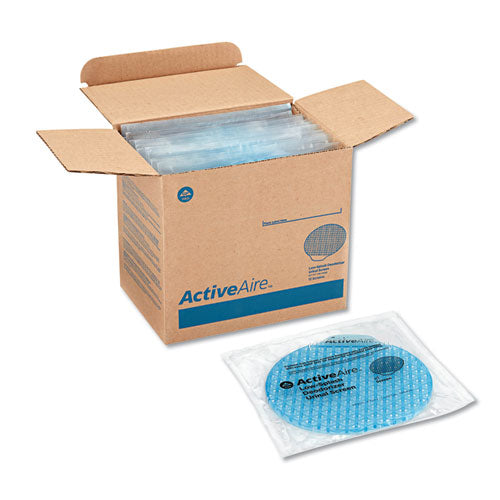 ActiveAire Deodorizer Urinal Screen with Side Tab, Coastal Breeze Scent, Blue, 12/Carton-(GPC48260)