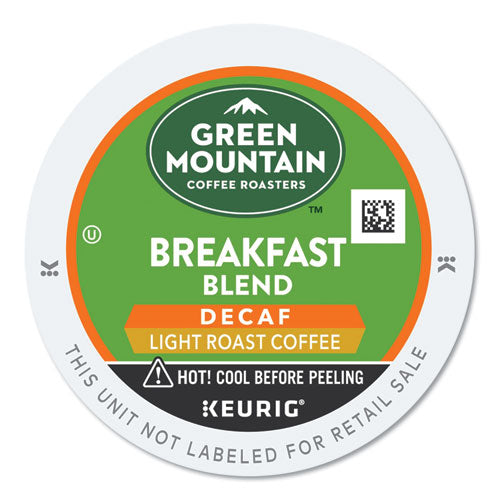 Breakfast Blend Decaf Coffee K-Cups, 24/Box-(GMT7522)