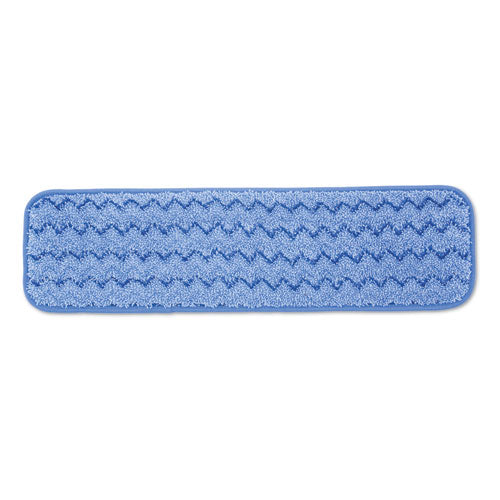 Microfiber Wet Room Pad, Split Nylon/Polyester Blend, 18", Blue, 12/Carton-(RCPQ41000BLU)