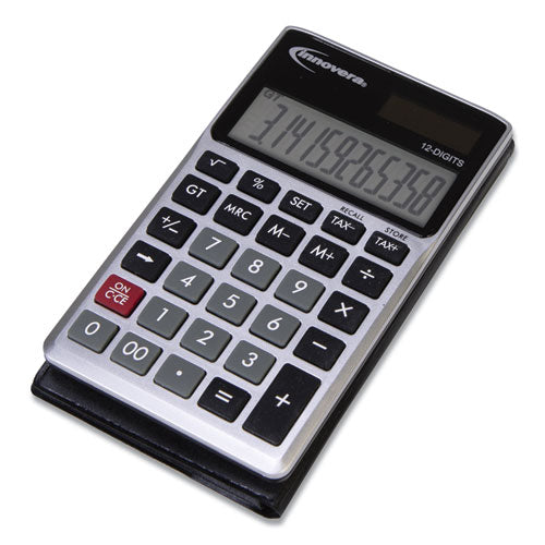 15922 Pocket Calculator, 12-Digit LCD-(IVR15922)