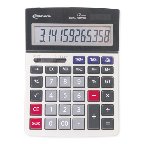 15975 Large Display Calculator, 12-Digit LCD-(IVR15975)