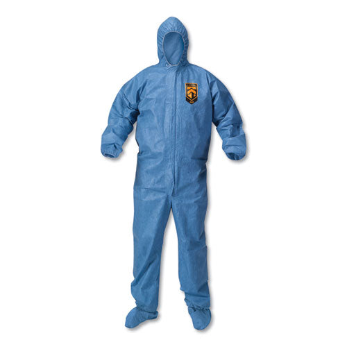 A60 Blood and Chemical Splash Protection Coveralls, 2X-Large, Blue, 24/Carton-(KCC45095)