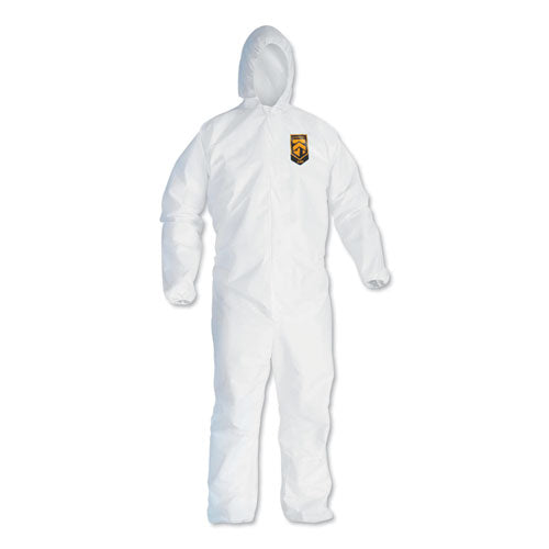 A40 Elastic-Cuff and Ankles Hooded Coveralls, 2X-Large, White, 25/Carton-(KCC44325)