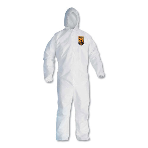 A30 Elastic-Back and Cuff Hooded Coveralls, 2X-Large, White, 25/Carton-(KCC46115)