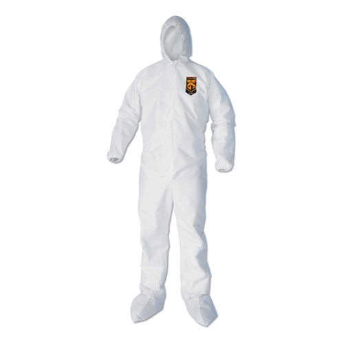 A40 Elastic-Cuff, Ankle, Hood and Boot Coveralls, X-Large, White, 25/Carton-(KCC44334)