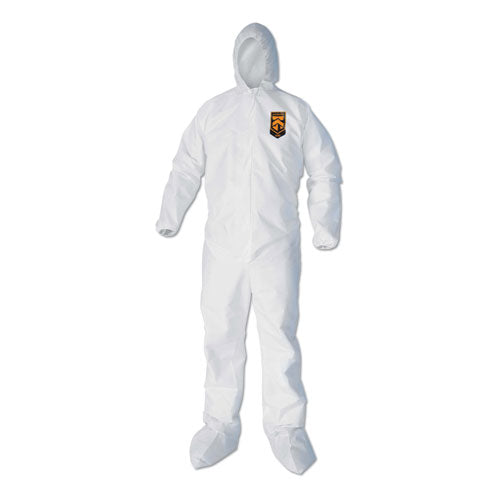 A40 Elastic-Cuff, Ankle, Hood and Boot Coveralls, 3X-Large, White, 25/Carton-(KCC44336)