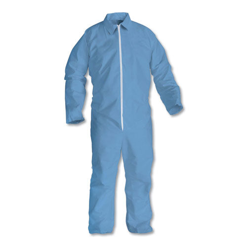 A65 Zipper Front Flame Resistant Coveralls, 3X-Large, Blue, 21/Carton-(KCC45316)