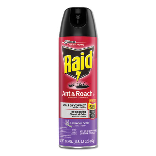 Ant and Roach Killer, 17.5 oz Aerosol Spray, Lavender, 12/Carton-(SJN334632)