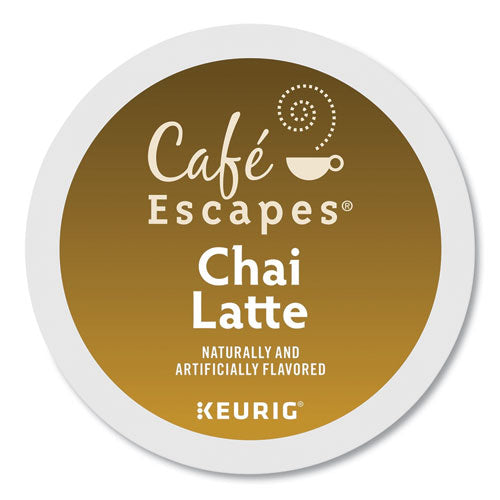 Cafe Escapes Chai Latte K-Cups, 24/Box-(GMT6805)
