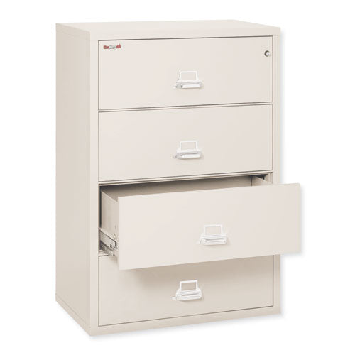 Insulated Lateral File, 4 Legal/Letter-Size File Drawers, Parchment, 37.5" x 22.13" x 52.75", 323.24 lb Overall Capacity-(FIR43822CPA)