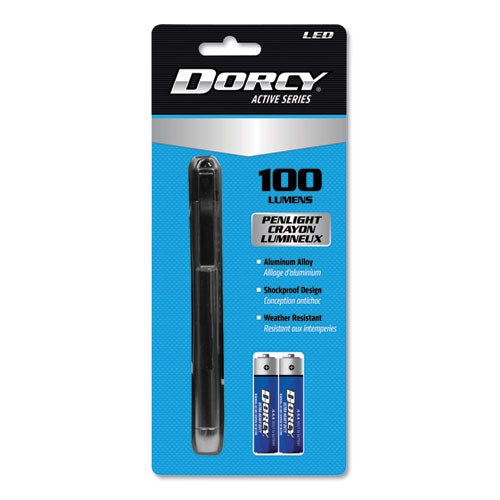 100 Lumen LED Penlight, 2 AAA Batteries (Included), Silver-(DCY411218)