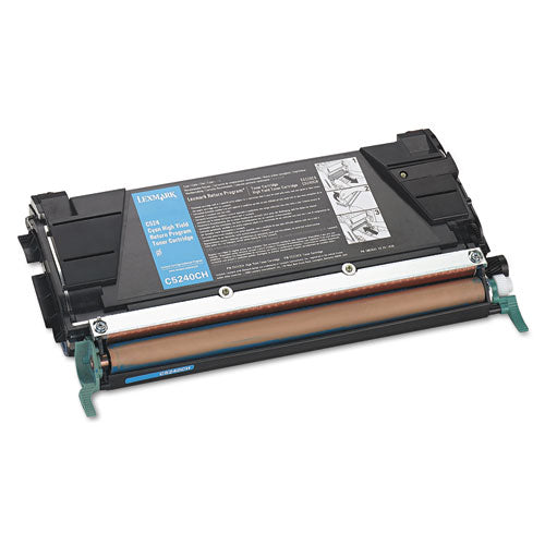 C5240CH Return Program High-Yield Toner, 5,000 Page-Yield, Cyan-(LEXC5240CH)