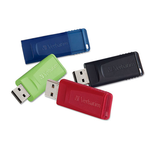 Store n Go USB Flash Drive, 16 GB, Assorted Colors, 4/Pack-(VER99123)