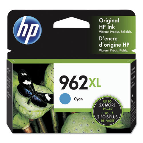 HP 962XL, (3JA00AN) High-Yield Cyan Original Ink Cartridge-(HEW3JA00AN)