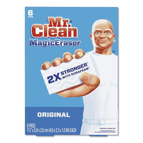 Magic Eraser, 2.3 x 4.6, 1" Thick, White, 6/Pack, 6 Packs/Carton-(PGC79009)