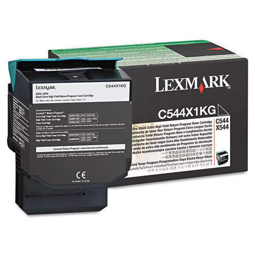 C544X1KG Return Program Extra High-Yield Toner, 6,000 Page-Yield, Black-(LEXC544X1KG)