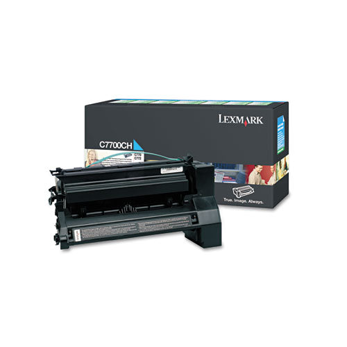 C7700CH Return Program High-Yield Toner, 10,000 Page-Yield, Cyan-(LEXC7700CH)