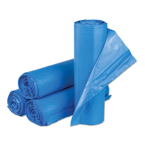 High-Density Commercial Can Liners, 33 gal, 14 microns, 30" x 43", Blue, 250/Carton-(IBSBRS304314BL)