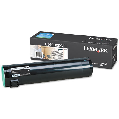 C930H2KG High-Yield Toner, 38,000 Page-Yield, Black-(LEXC930H2KG)