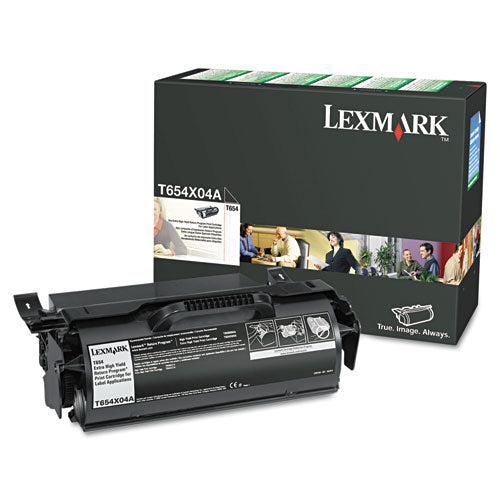 T654X04A Return Program Extra High-Yield Toner, 36,000 Page-Yield, Black-(LEXT654X04A)