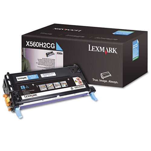 X560H2CG High-Yield Toner, 10,000 Page-Yield, Cyan-(LEXX560H2CG)