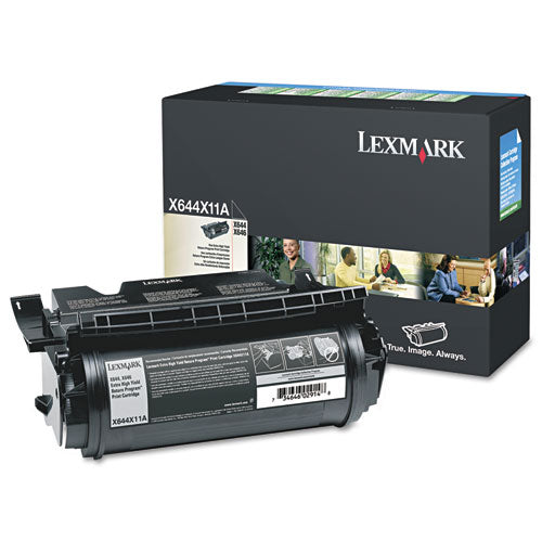 X644X11A Return Program Extra High-Yield Toner, 32,000 Page-Yield, Black-(LEXX644X11A)