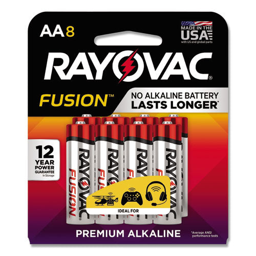 Fusion Advanced Alkaline AA Batteries, 8/Pack-(RAY8158TFUSK)