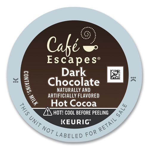 Cafe Escapes Dark Chocolate Hot Cocoa K-Cups, 24/Box-(GMT6802)