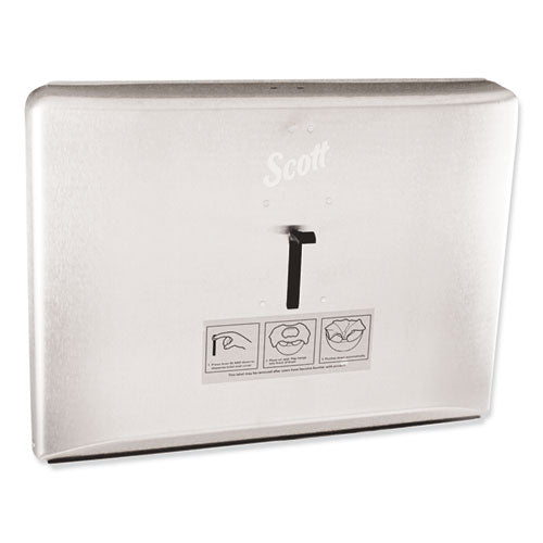 Personal Seat Cover Dispenser, 16.6 x 2.5 x 12.3, Stainless Steel-(KCC09512)
