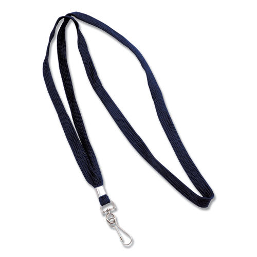 Deluxe Lanyards, Metal J-Hook Fastener, 36" Long, Blue, 24/Box-(AVT75426)