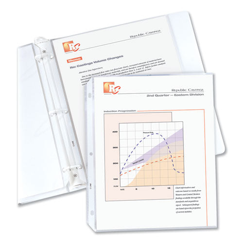 Standard Weight Polypropylene Sheet Protectors, Clear, 2", 11 x 8.5, 100/Box-(CLI62027)